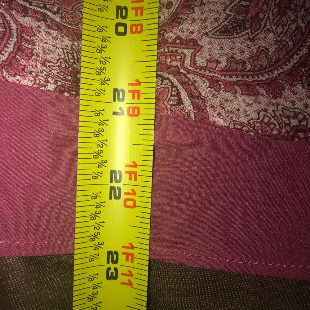 Ann Taylor paisley sheer top attached silk tank - Picture 6 of 6